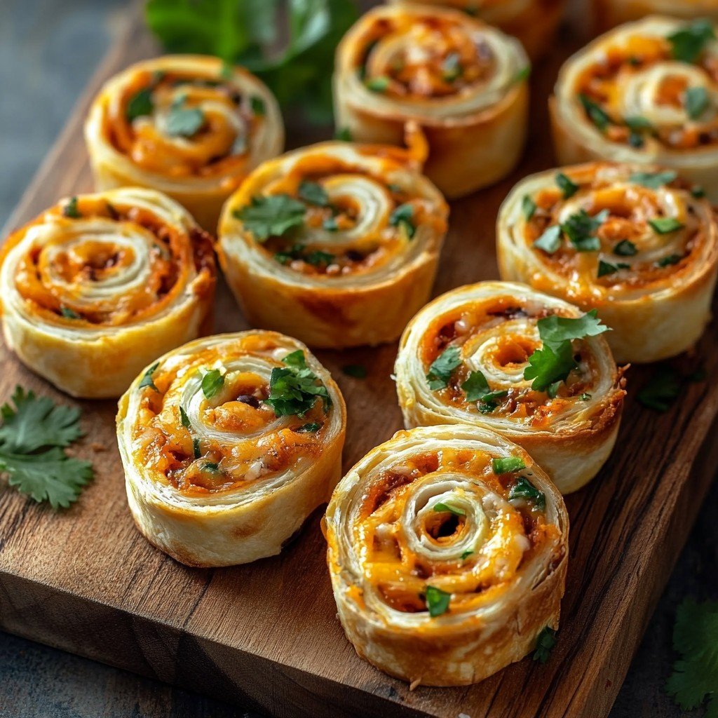 4-Ingredient Cheesy Taco Pinwheels Party Snack