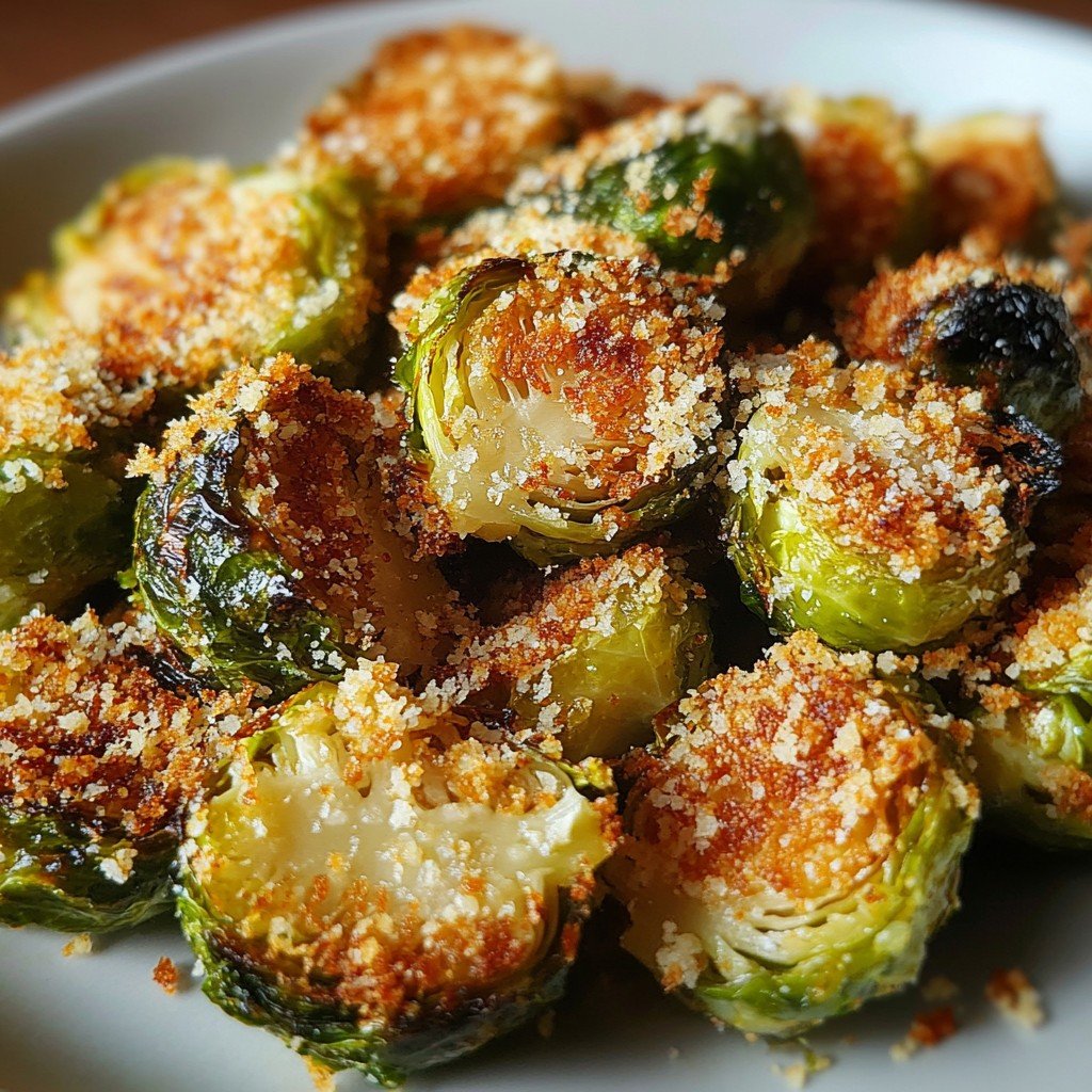 4-Ingredient Keto Crispy Parmesan Roasted Brussels Sprouts