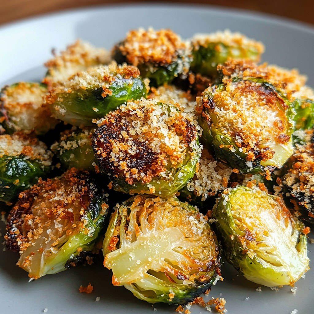 4-Ingredient Keto Crispy Parmesan Roasted Brussels Sprouts