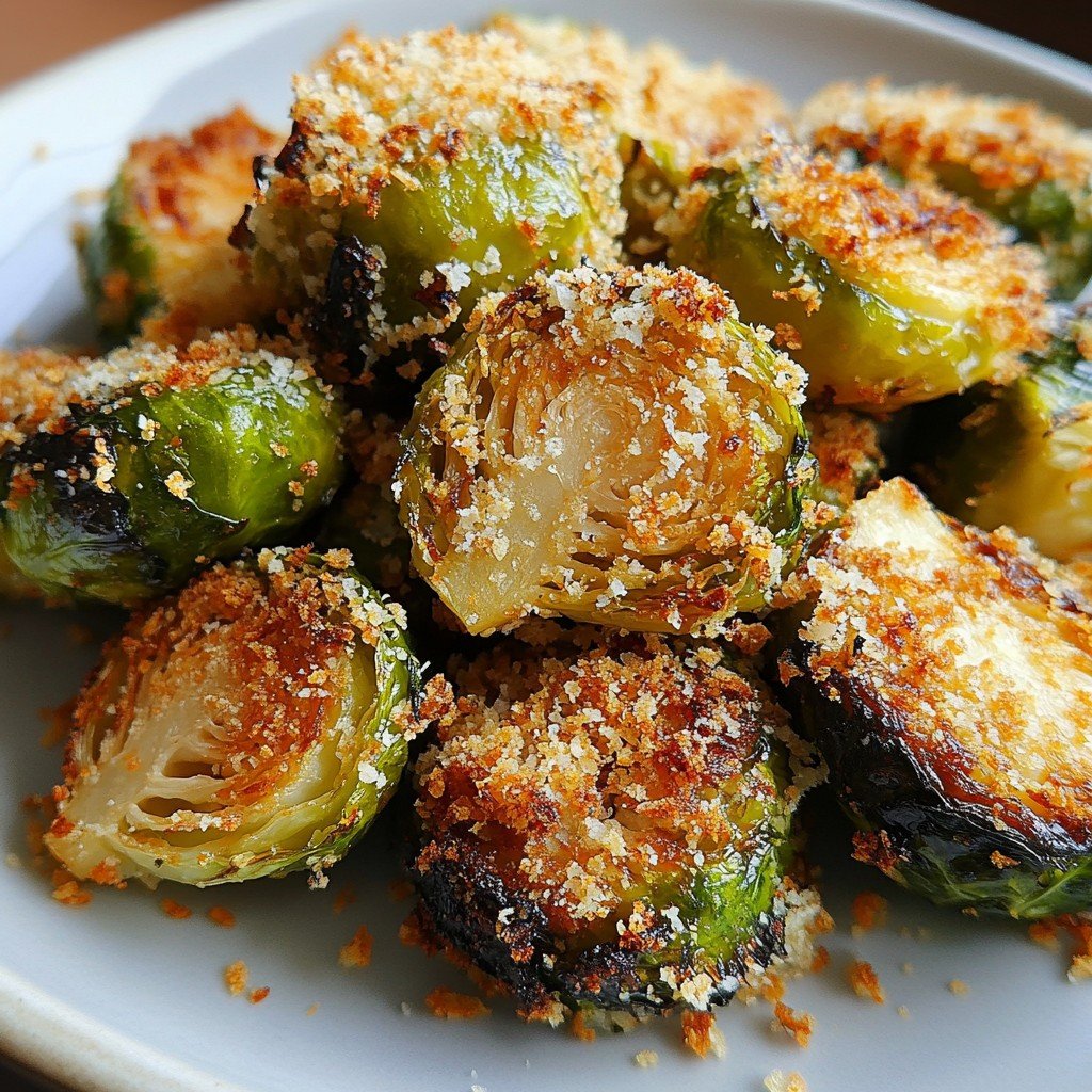 4-Ingredient Keto Crispy Parmesan Roasted Brussels Sprouts