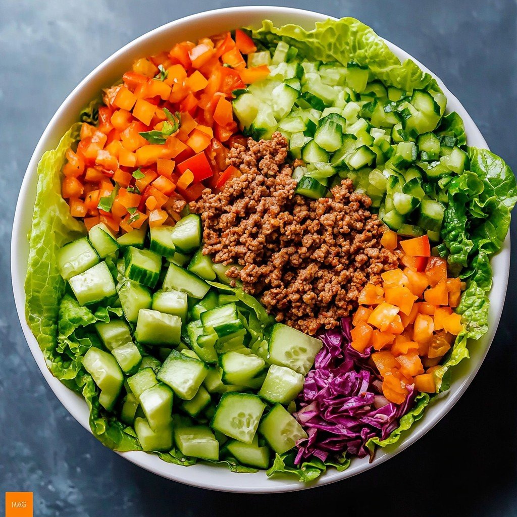4-Ingredient Keto Ground Turkey Lettuce Wrap Bowls