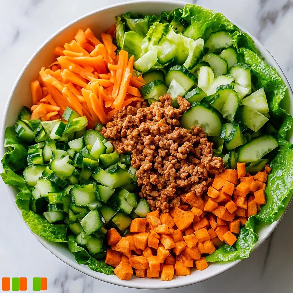 4-Ingredient Keto Ground Turkey Lettuce Wrap Bowls