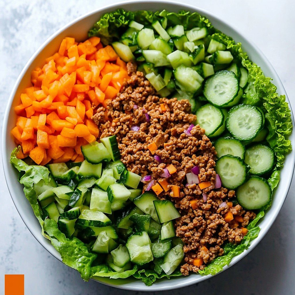 4-Ingredient Keto Ground Turkey Lettuce Wrap Bowls