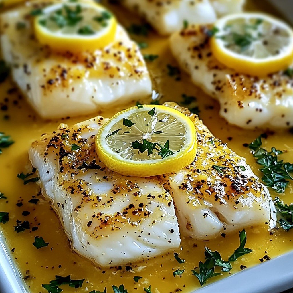 4-Ingredient Keto Lemon Garlic Baked Cod Dinner