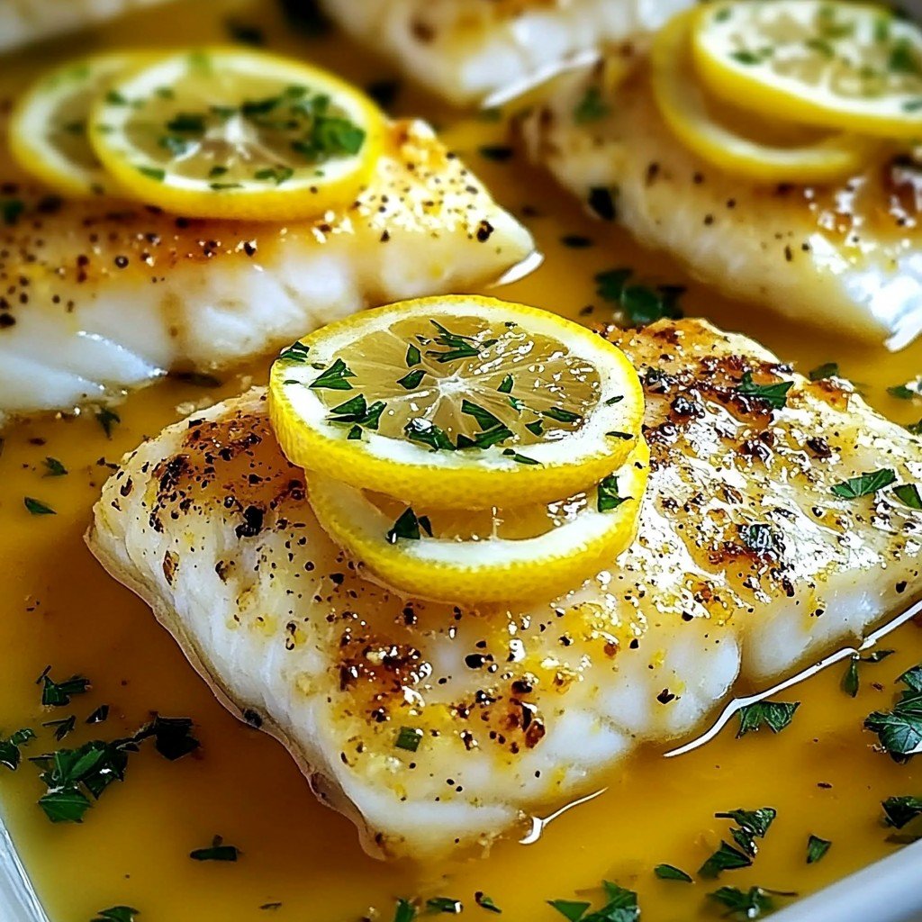 4-Ingredient Keto Lemon Garlic Baked Cod Dinner