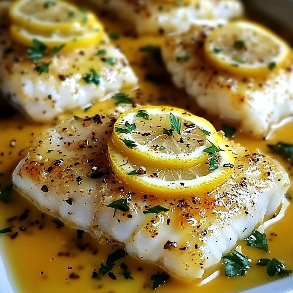 4-Ingredient Keto Lemon Garlic Baked Cod Dinner