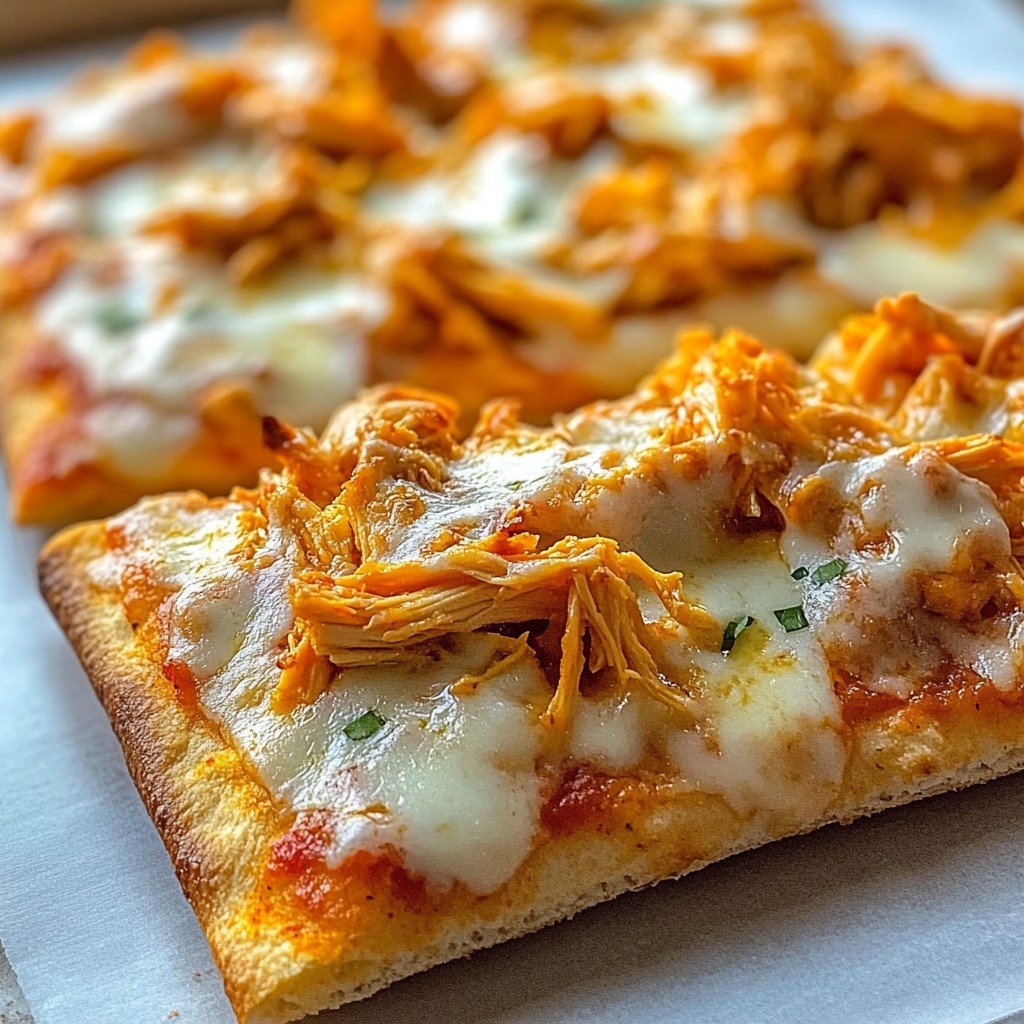4-Ingredient Spicy Buffalo Chicken Flatbread