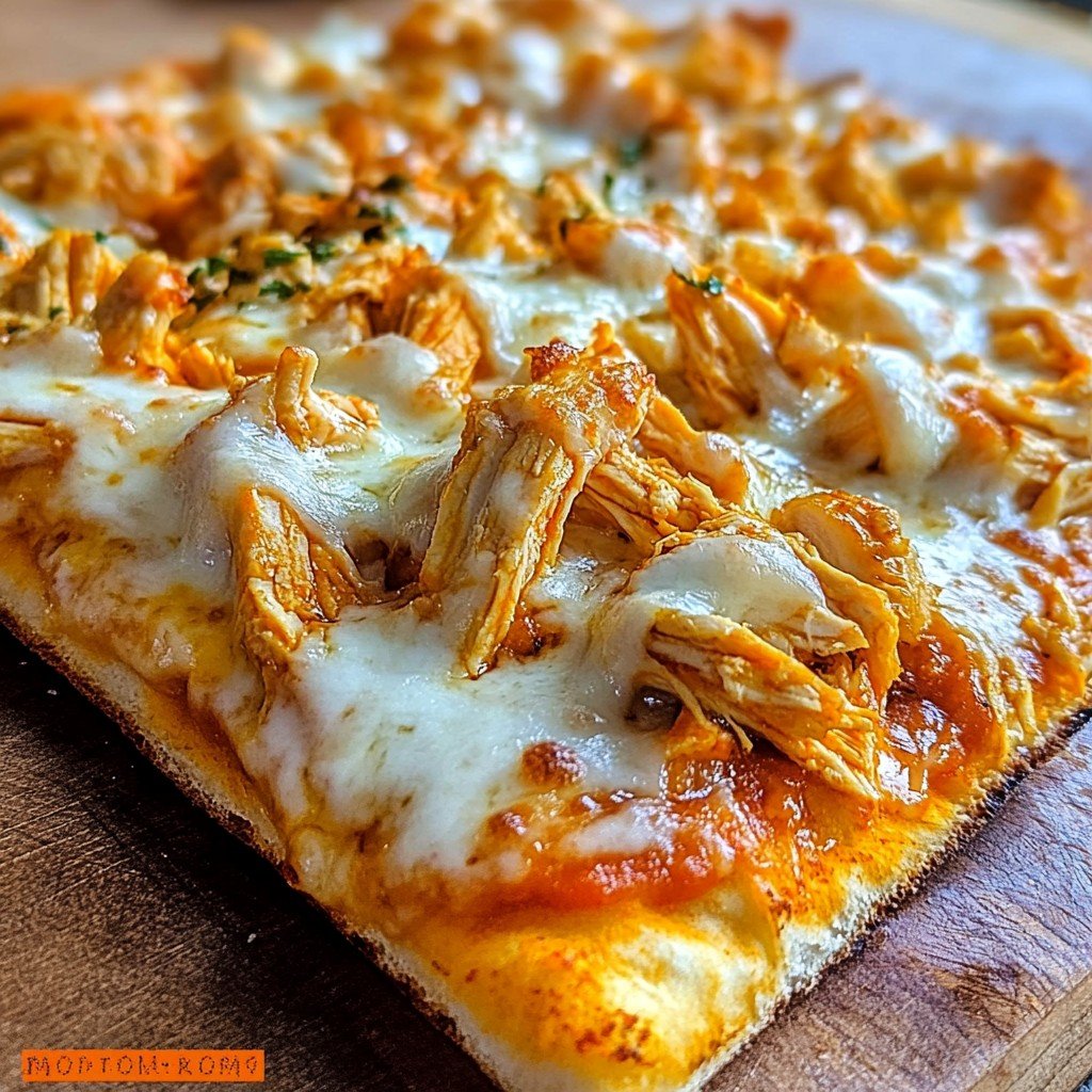 4-Ingredient Spicy Buffalo Chicken Flatbread