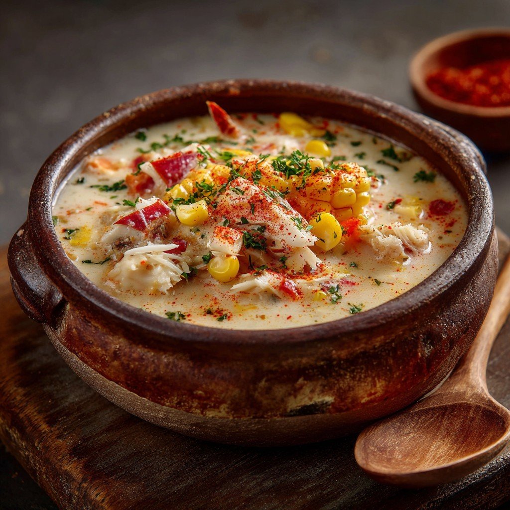 4-Step Creamy Cajun Crab & Corn Chowder