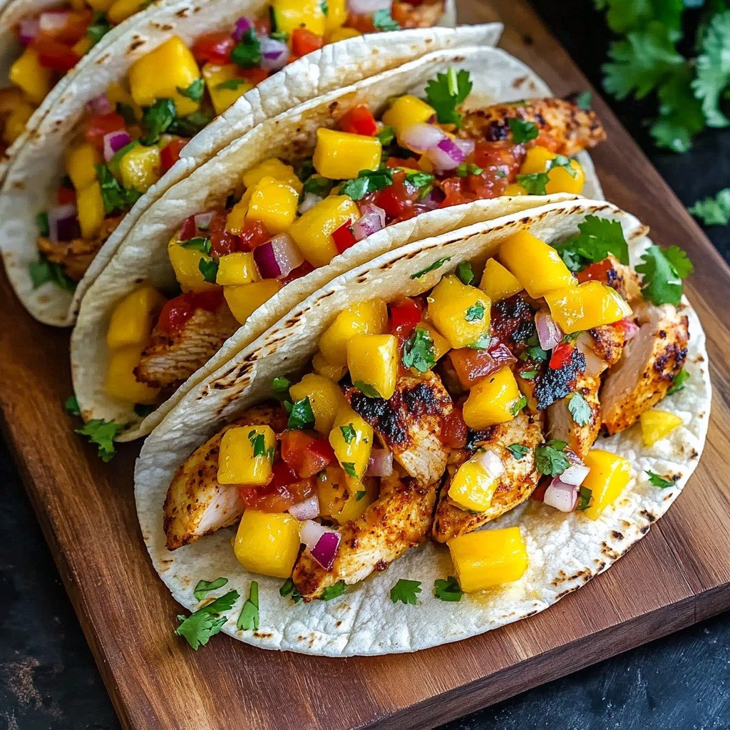 5-Ingredient Grilled Chicken Tacos with Mango Salsa