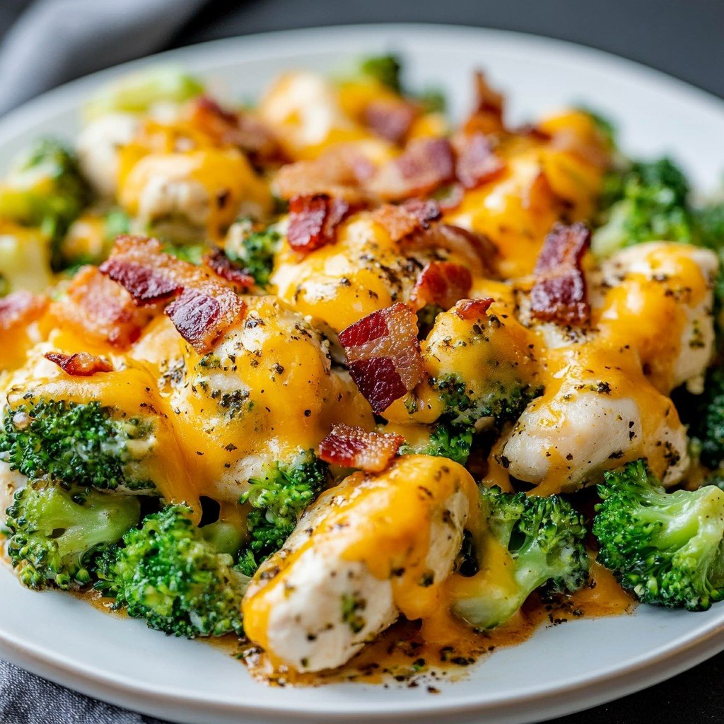 5-Ingredient Keto Cheesy Broccoli Chicken Foil Bake