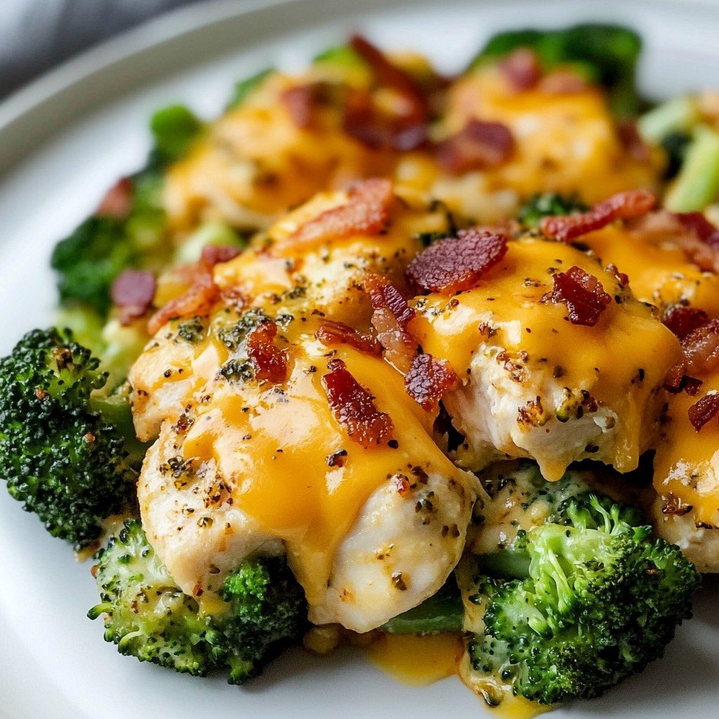 5-Ingredient Keto Cheesy Broccoli Chicken Foil Bake