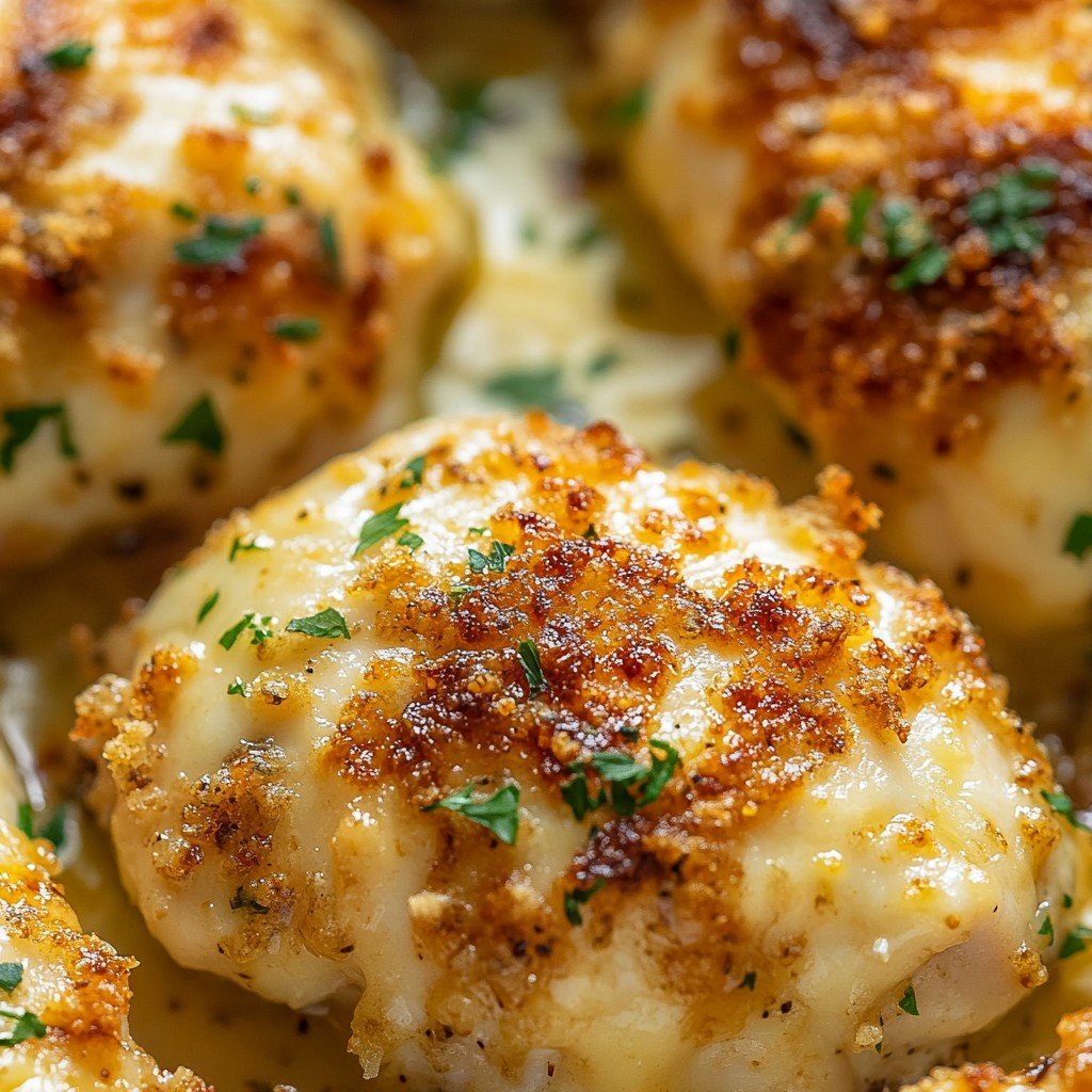 5-Ingredient Keto Cheesy Garlic Parmesan Chicken Bake