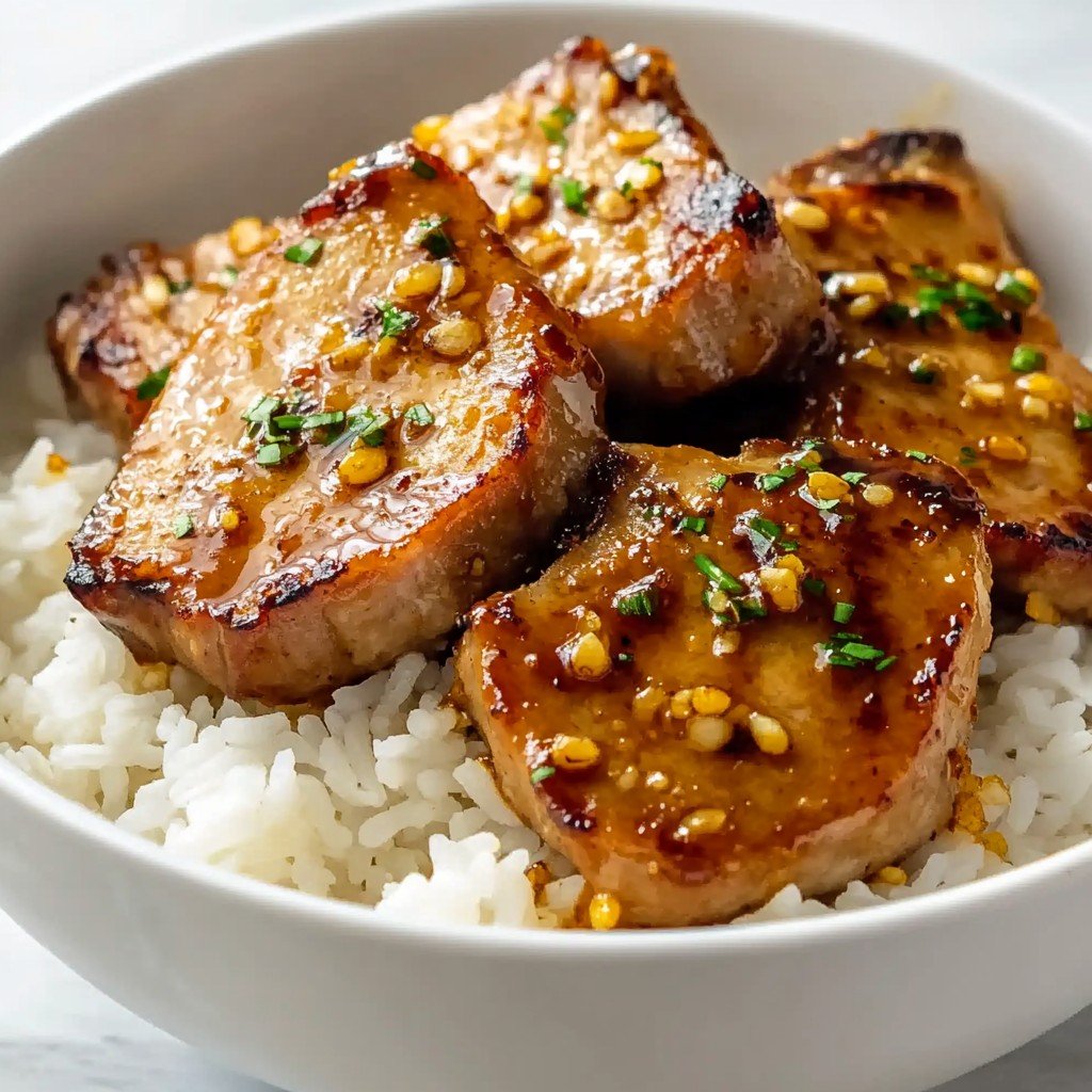 5-Ingredient Keto Honey Garlic Butter Pork Chops (Slow Cooker)