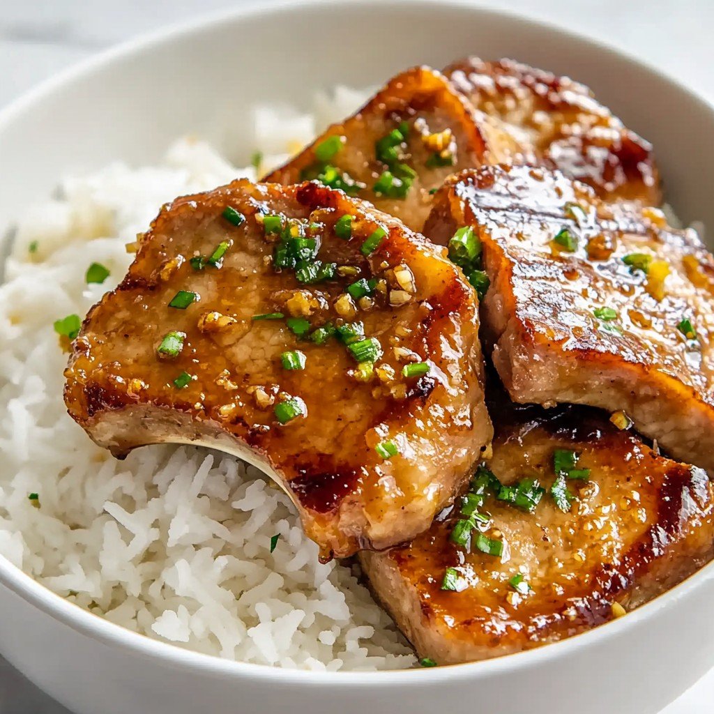 5-Ingredient Keto Honey Garlic Butter Pork Chops (Slow Cooker)
