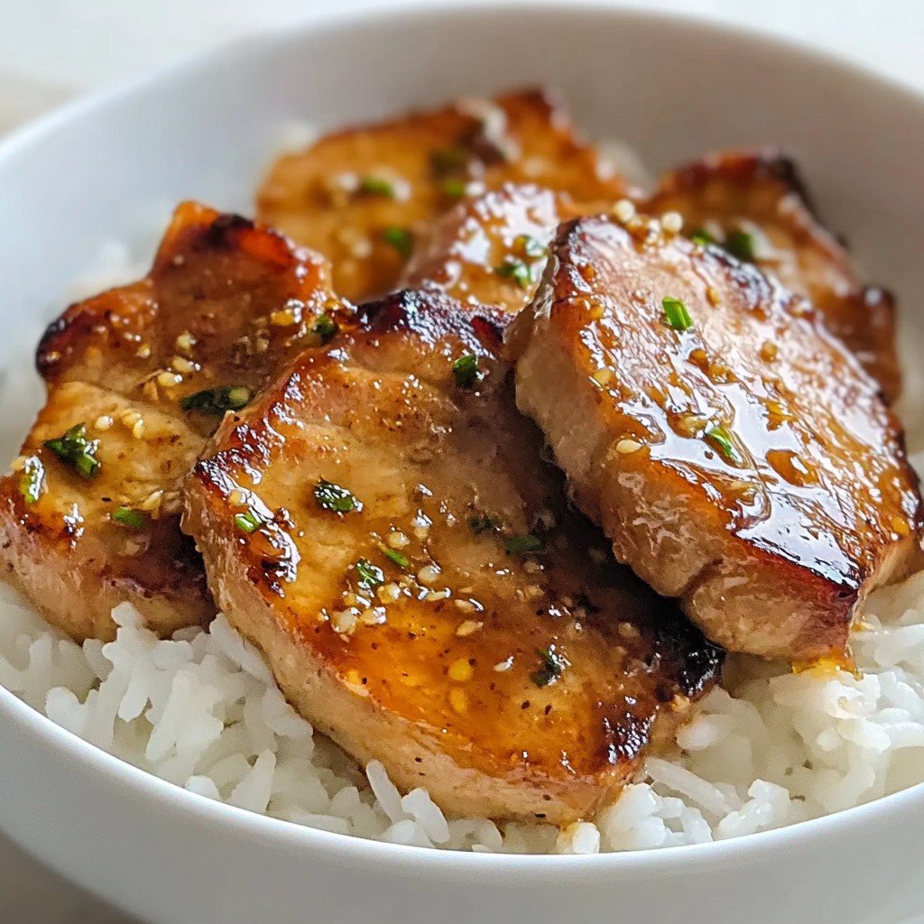 5-Ingredient Keto Honey Garlic Butter Pork Chops (Slow Cooker)