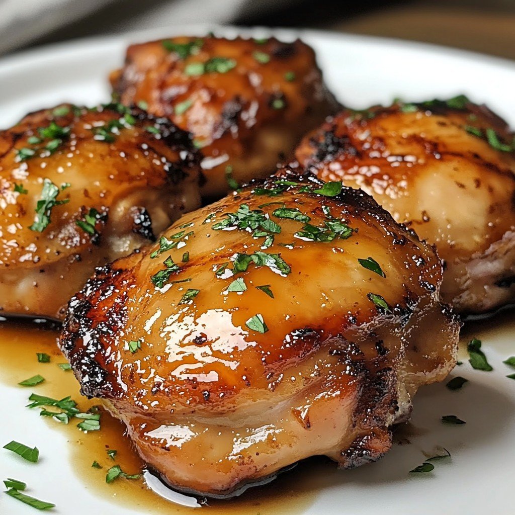 5-Ingredient Keto Honey Garlic Chicken Thighs