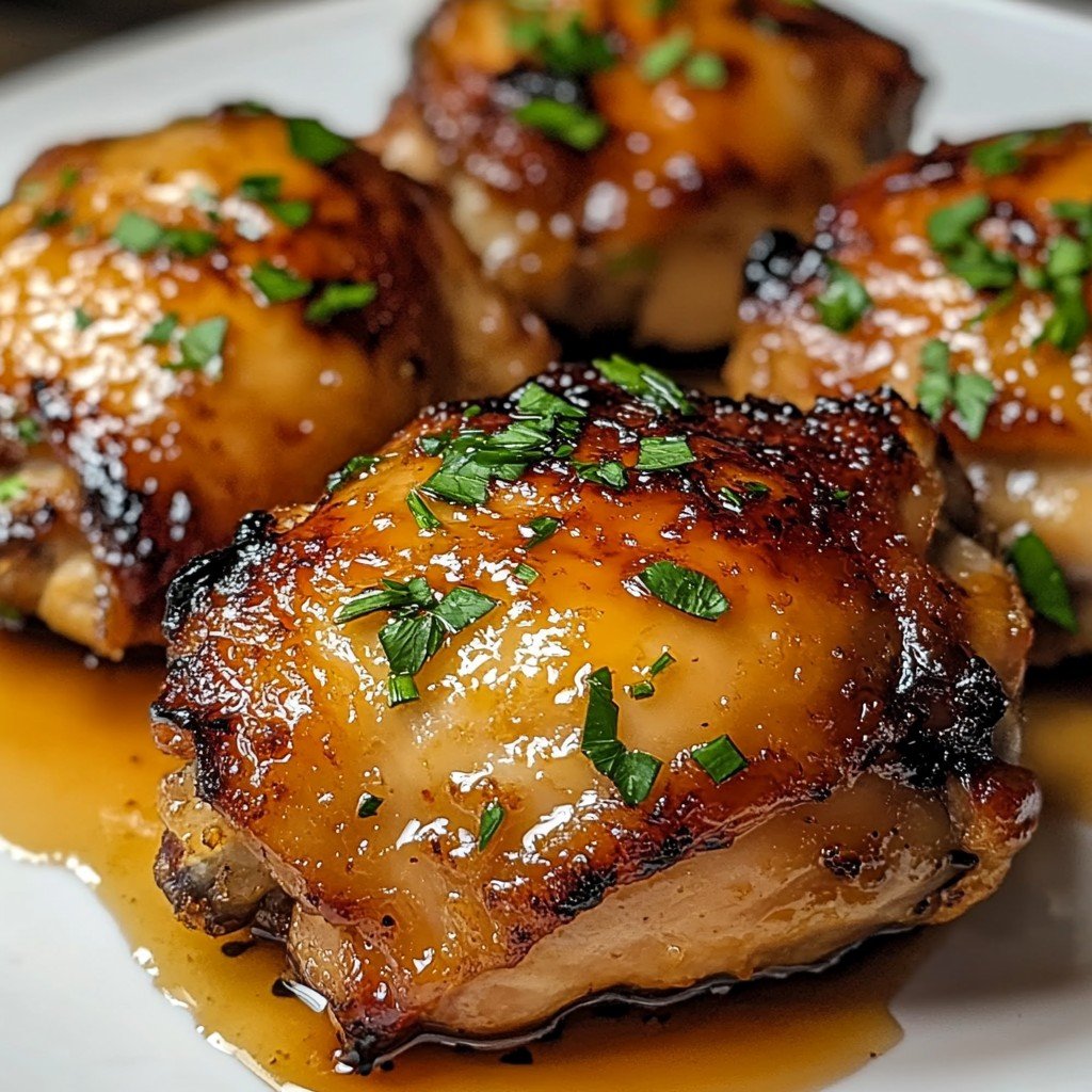 5-Ingredient Keto Honey Garlic Chicken Thighs