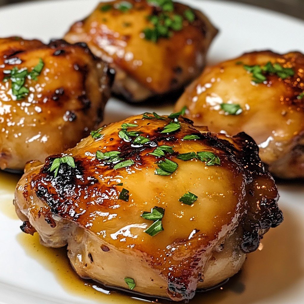 5-Ingredient Keto Honey Garlic Chicken Thighs