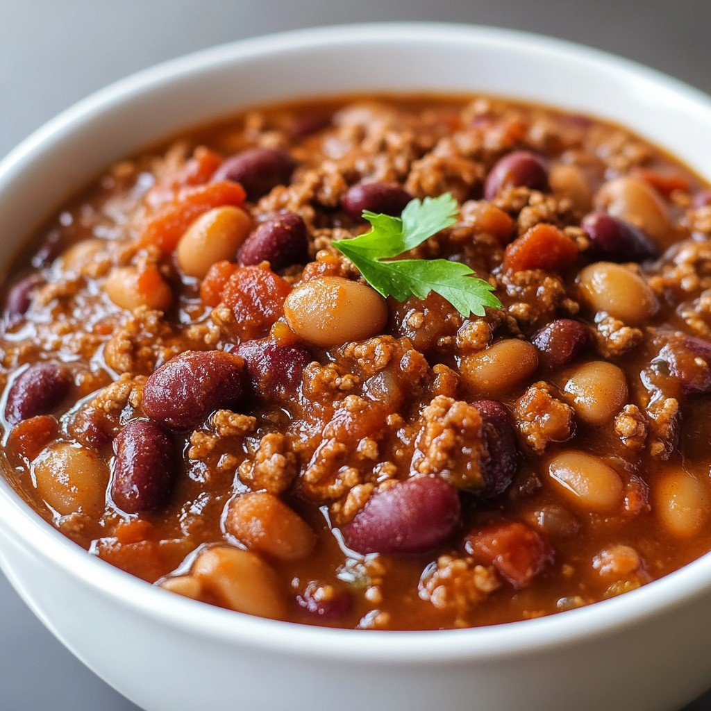 6-Ingredient Cowboy Beans and Beef Casserole