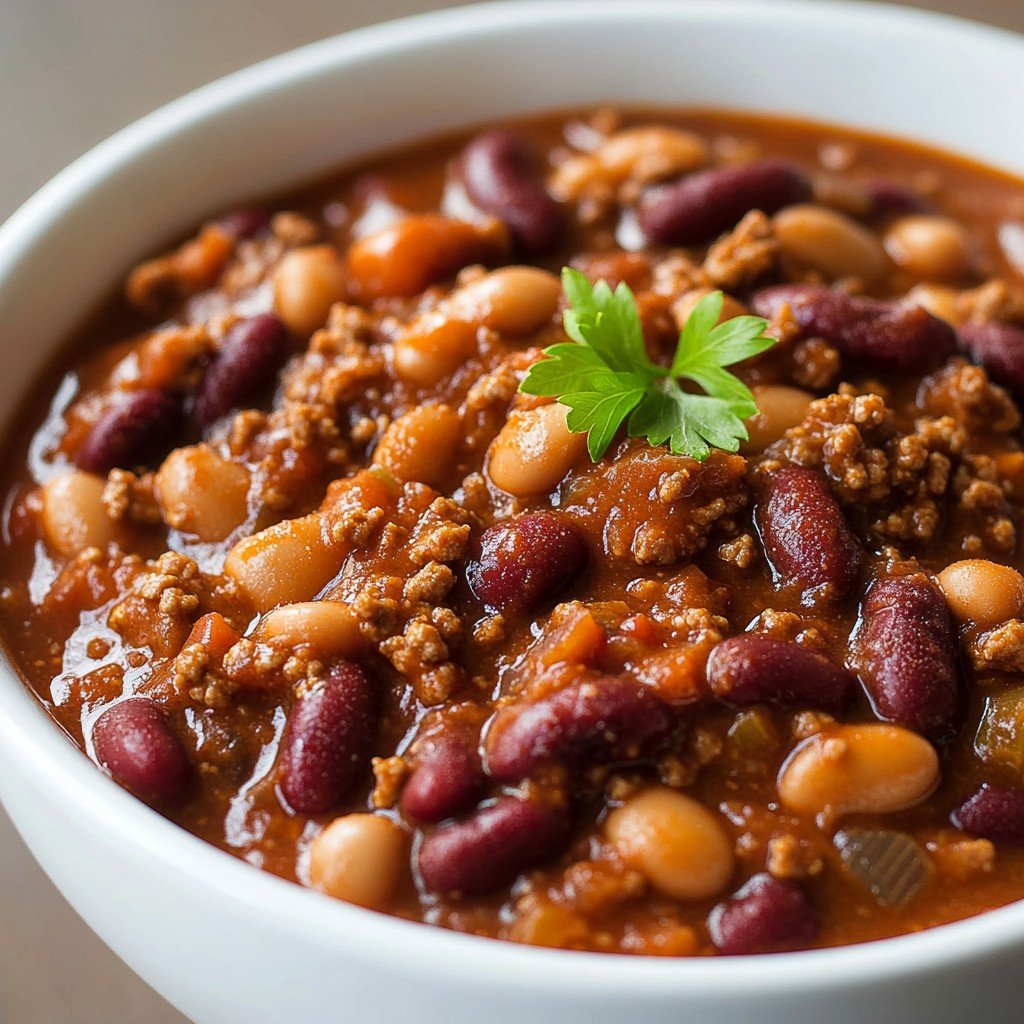 6-Ingredient Cowboy Beans and Beef Casserole
