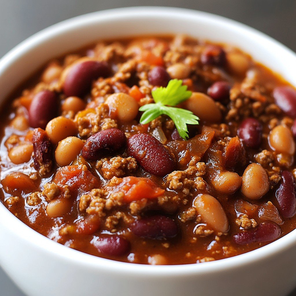 6-Ingredient Cowboy Beans and Beef Casserole