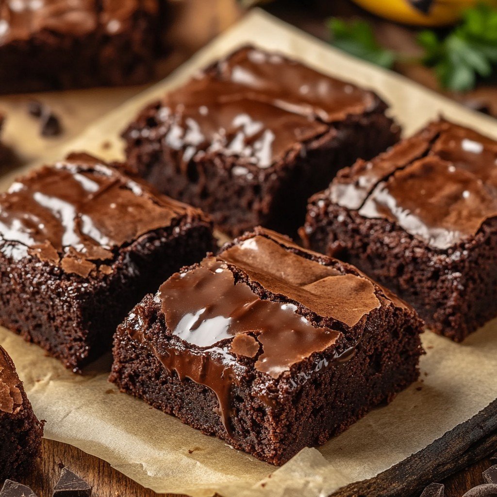 6-Ingredient Fudgy Banana Bread Brownies