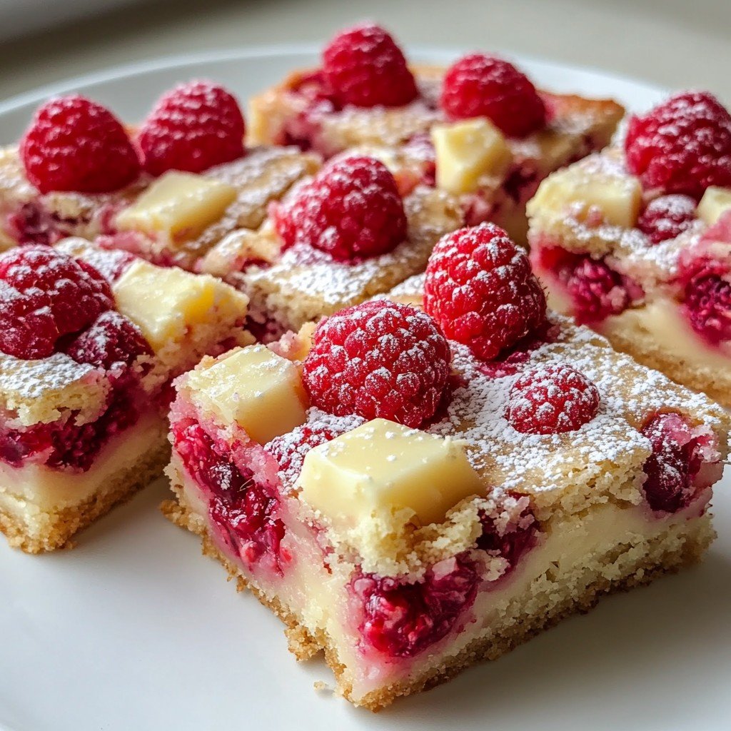 6-Ingredient Raspberry White Chocolate Cookie Bars