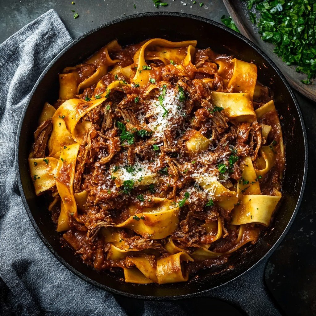 6-Ingredient Slow Braised Short Rib Ragu Comfort Dinner