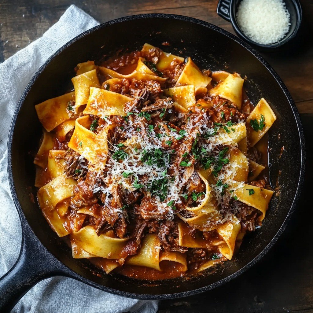 6-Ingredient Slow Braised Short Rib Ragu Comfort Dinner