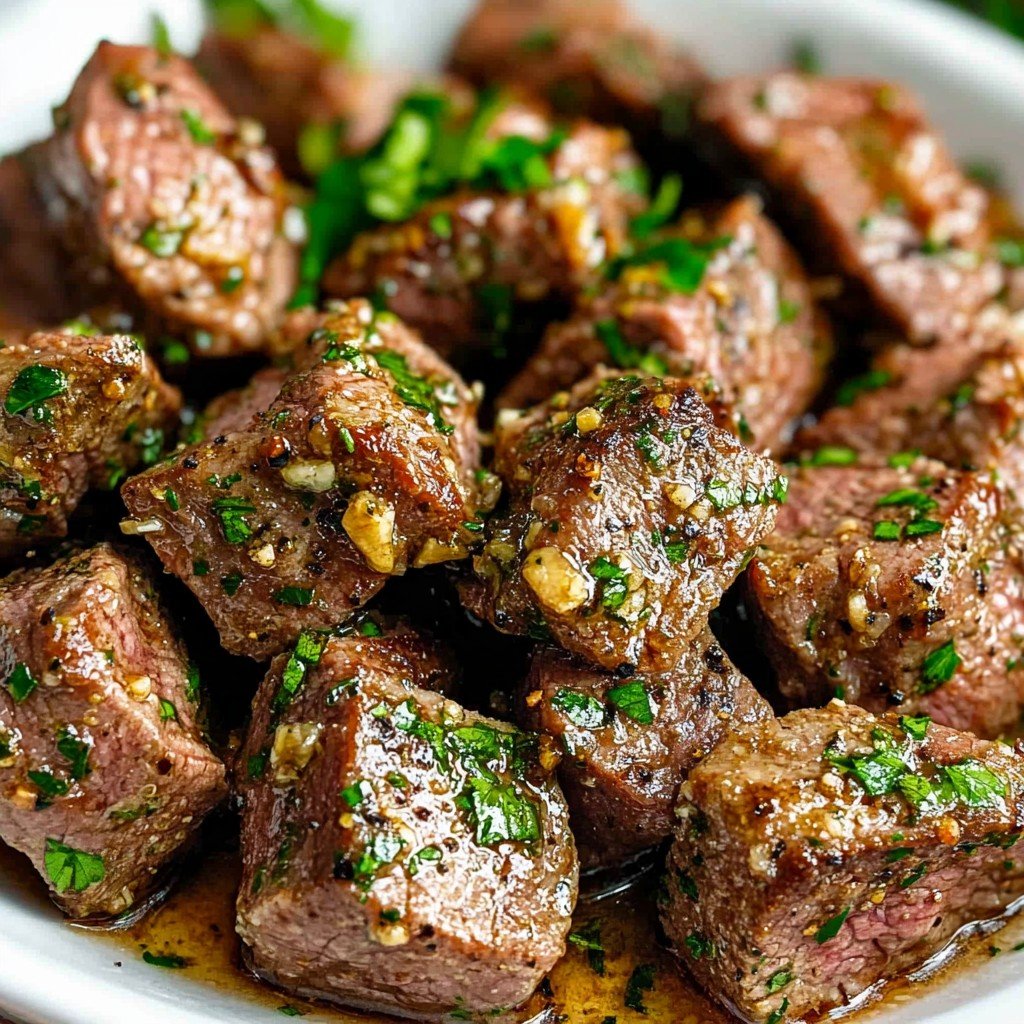 Air Fryer Garlic Butter Steak Bites Easy Dinner