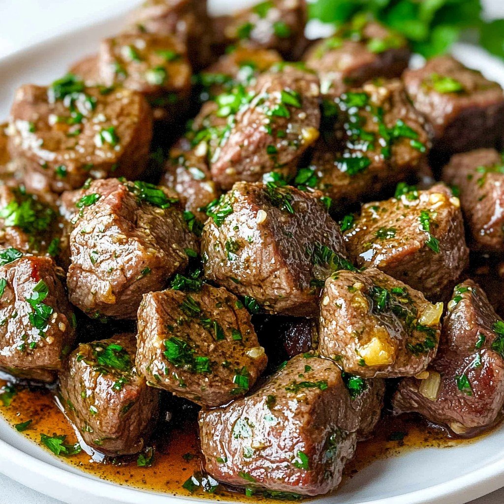 Air Fryer Garlic Butter Steak Bites Easy Dinner