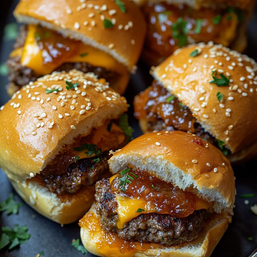 Bacon Jam Cheeseburger Sliders