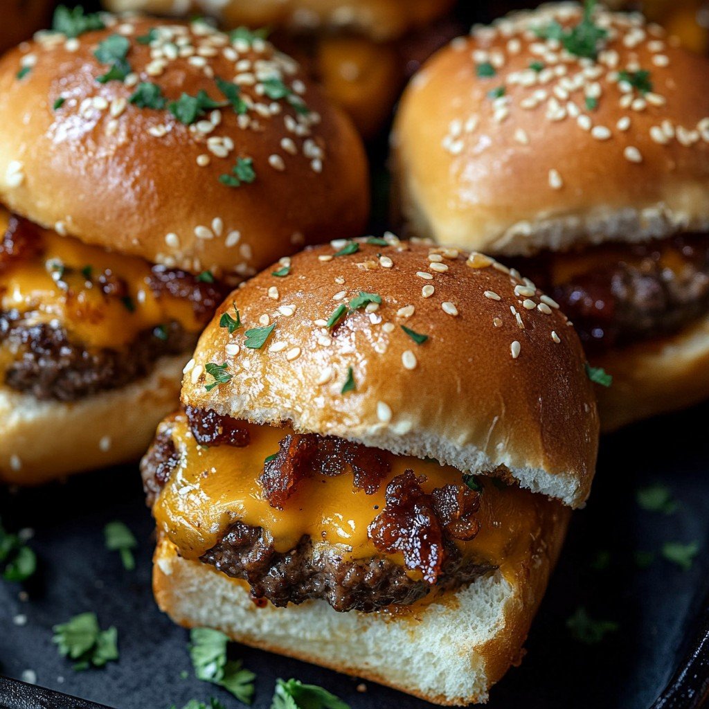 Bacon Jam Cheeseburger Sliders