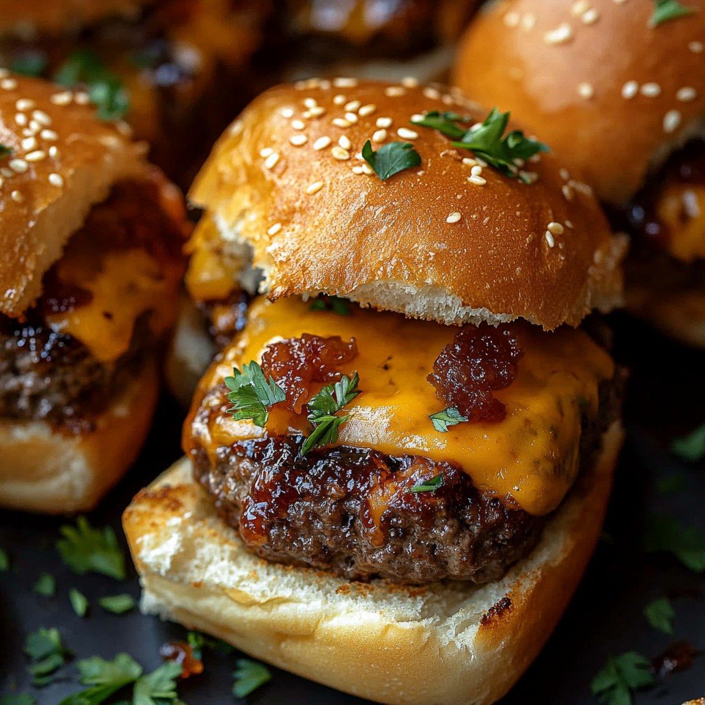 Bacon Jam Cheeseburger Sliders