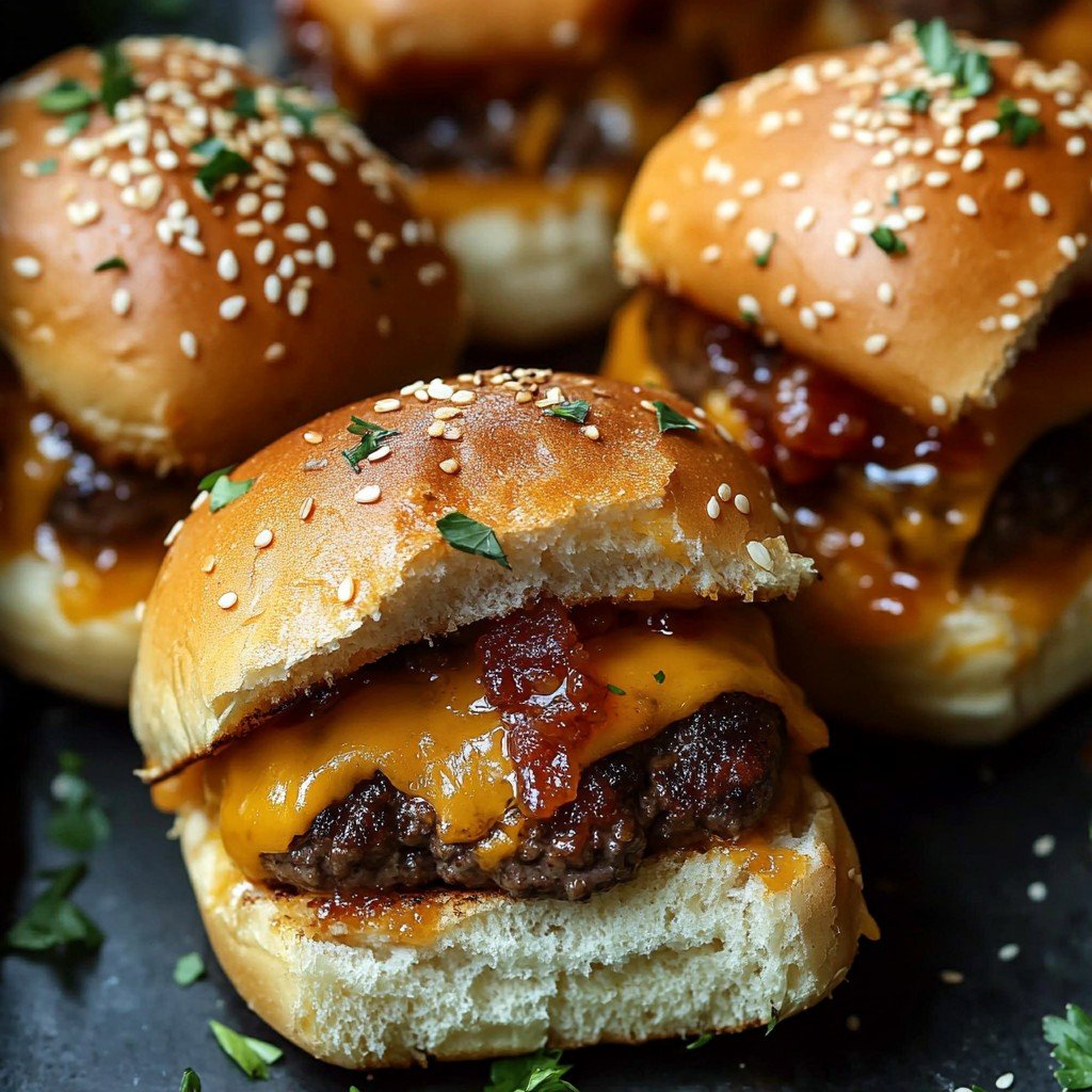 Bacon Jam Cheeseburger Sliders