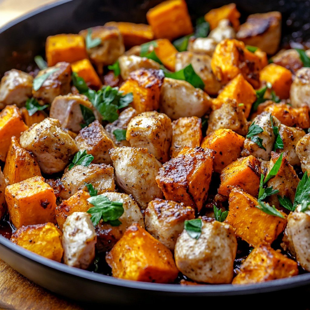 BBQ Chicken Sweet Potato Skillet