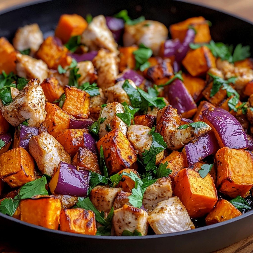 BBQ Chicken Sweet Potato Skillet