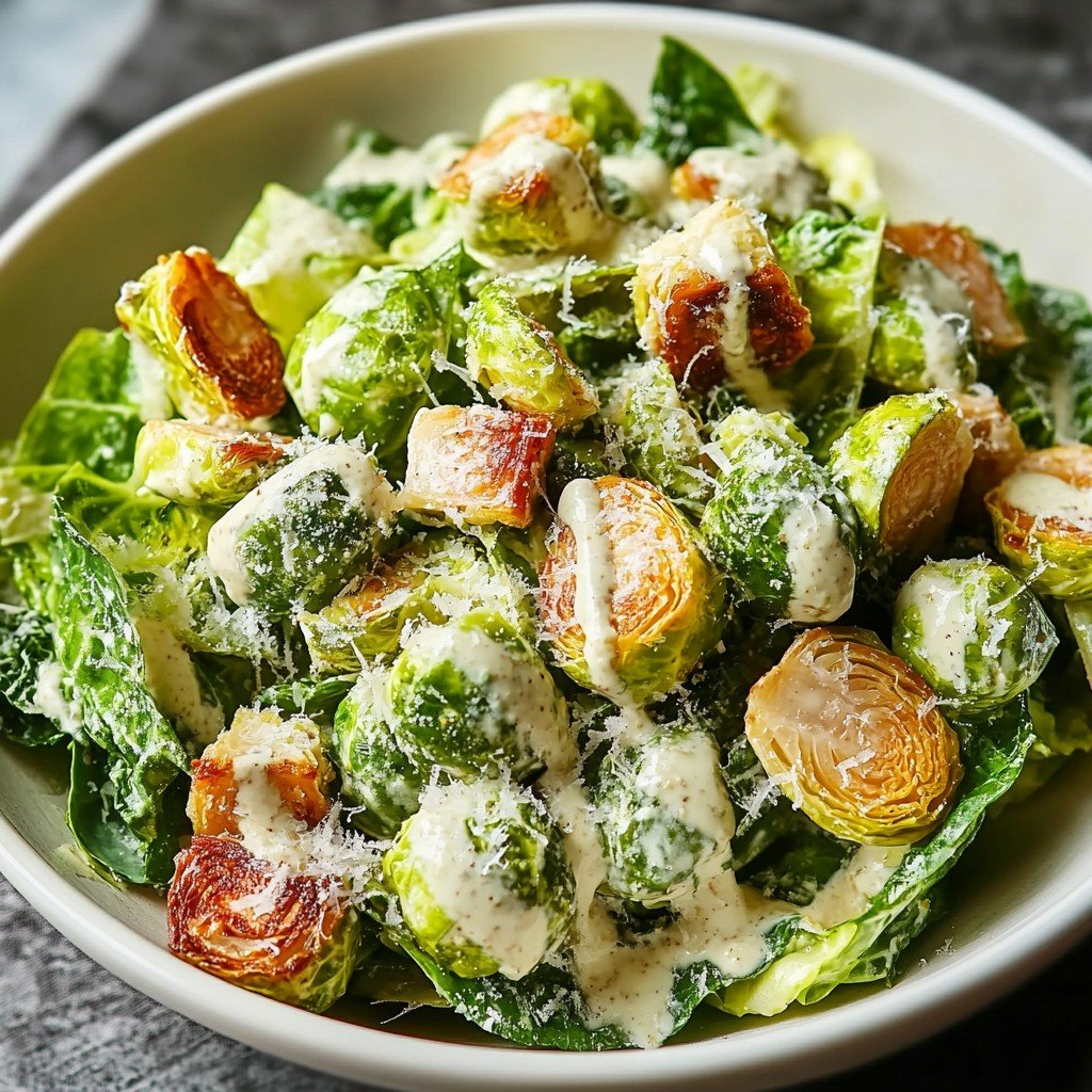 Brussels Sprouts Caesar Salad