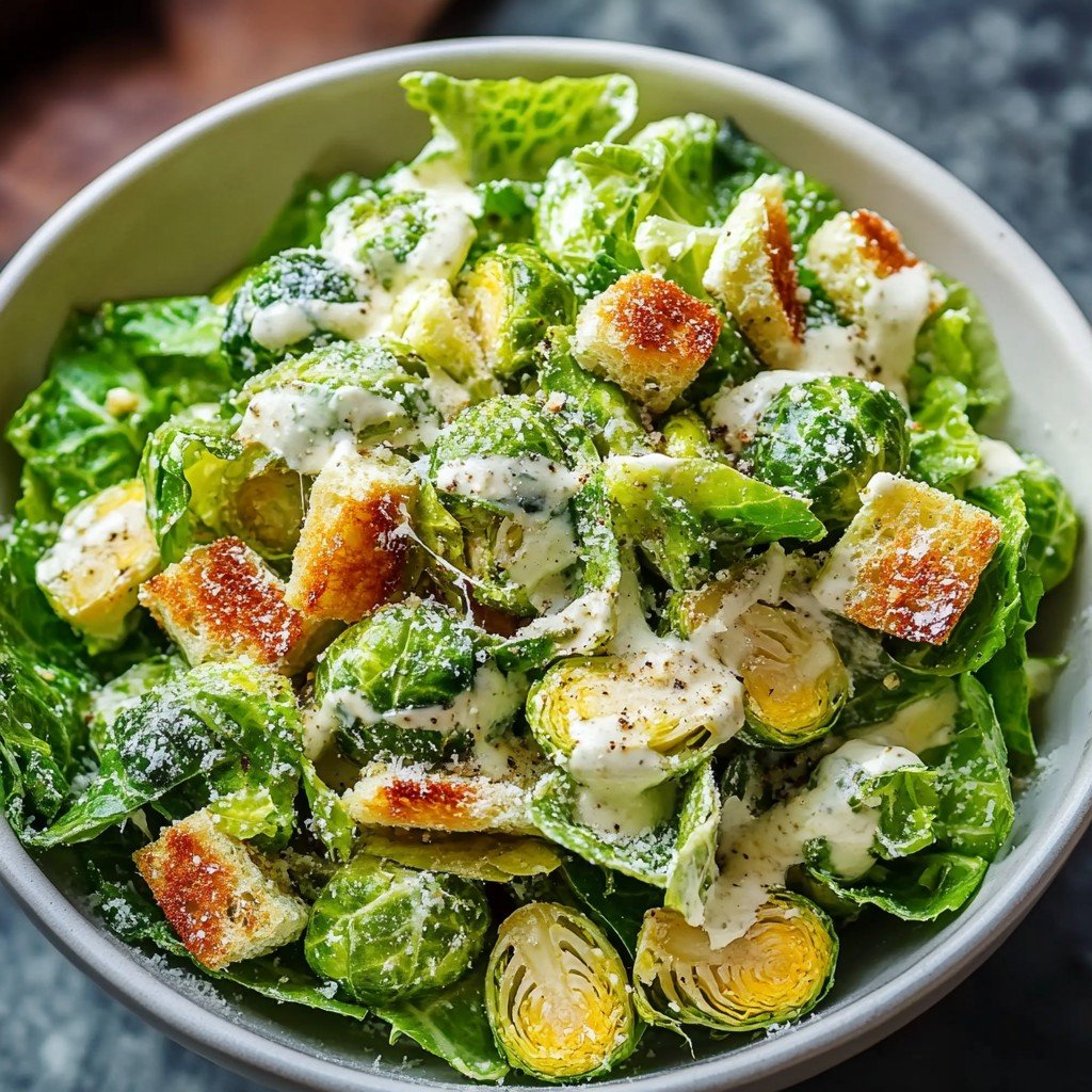 Brussels Sprouts Caesar Salad