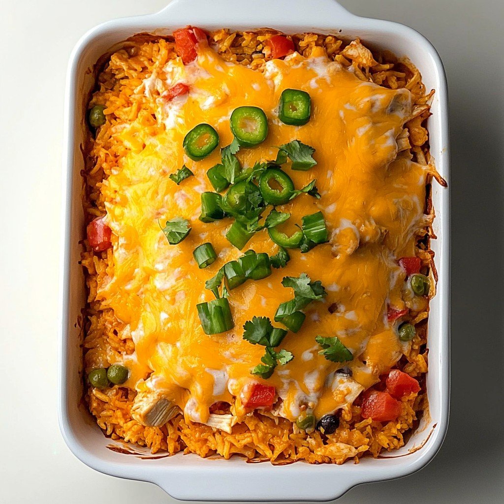 Cheesy Chicken & Mexican Rice Casserole
