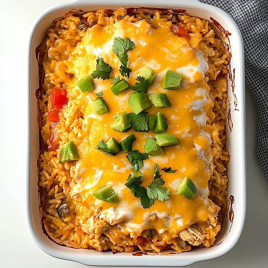 Cheesy Chicken & Mexican Rice Casserole