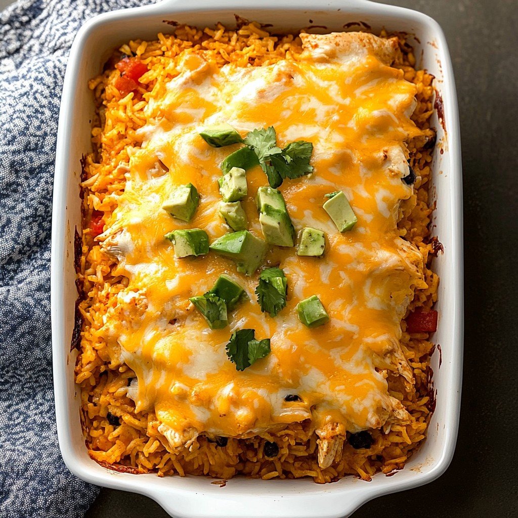 Cheesy Chicken & Mexican Rice Casserole