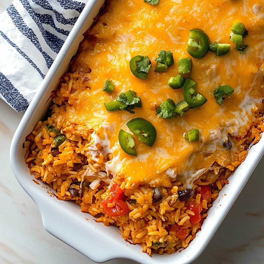 Cheesy Chicken & Mexican Rice Casserole