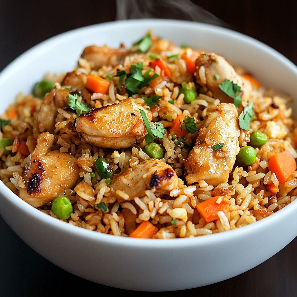 Chicken Fried Rice Muckbang Meal