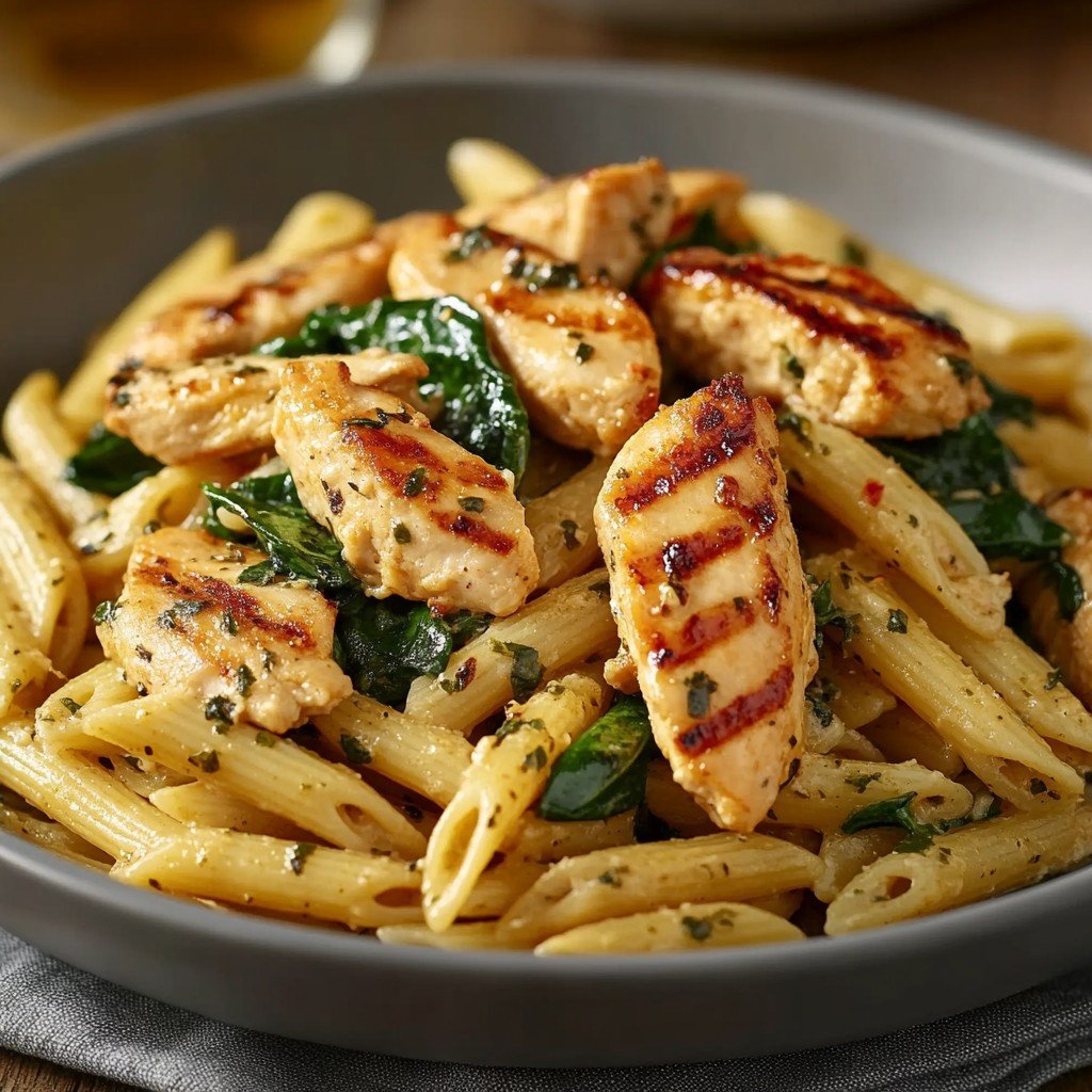Chicken Spinach Penne Easy Pasta