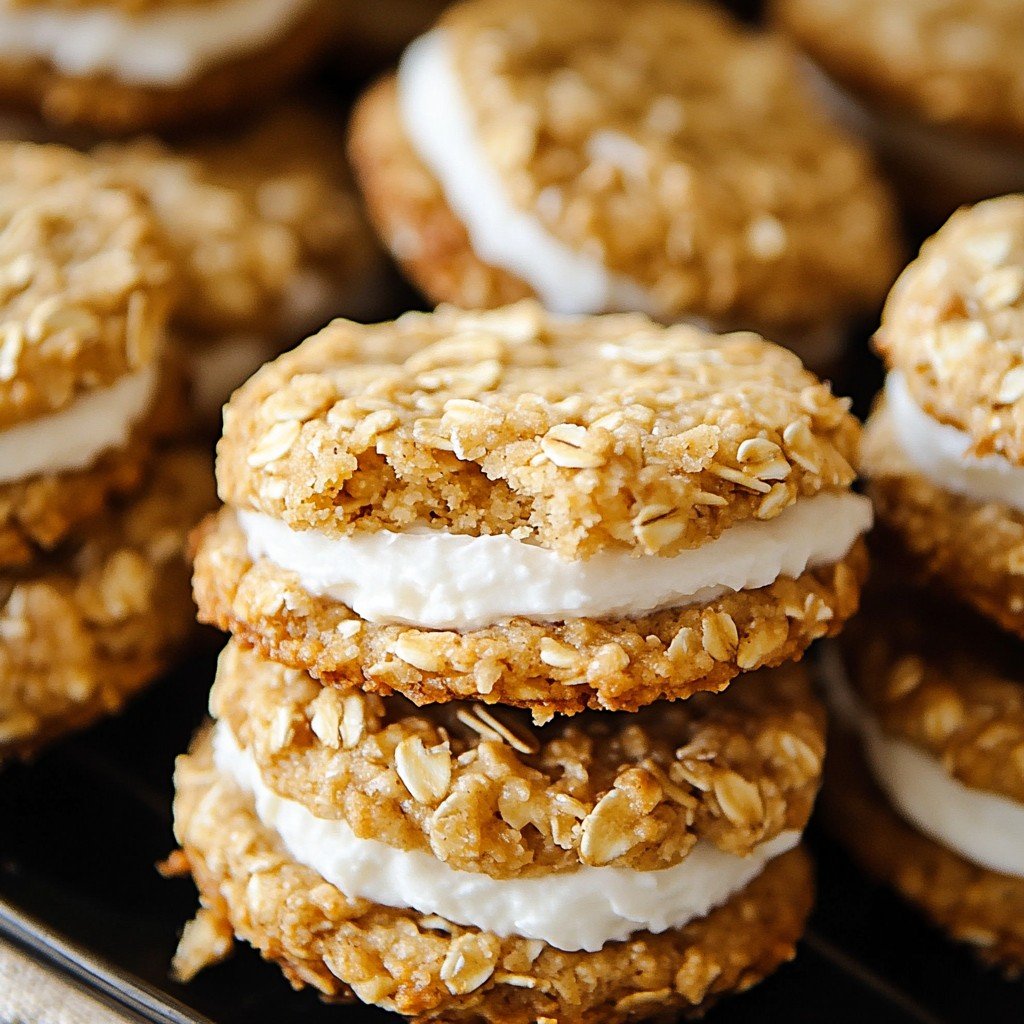 Coconut Oatmeal Cream Pies Easy Dessert