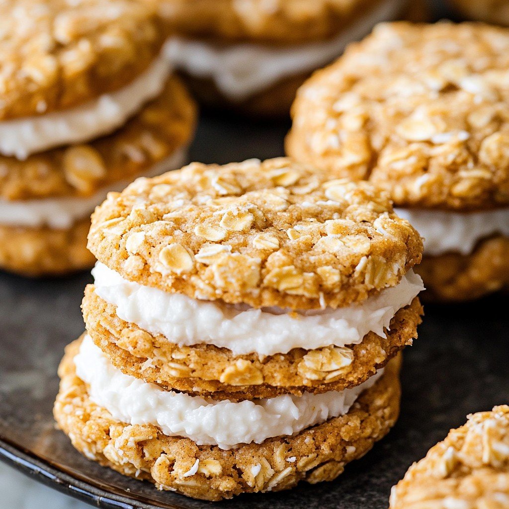 Coconut Oatmeal Cream Pies Easy Dessert