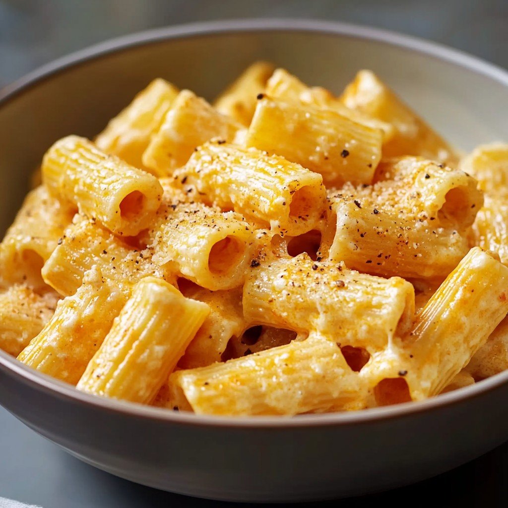 Creamy Cottage Cheese Rigatoni Bake