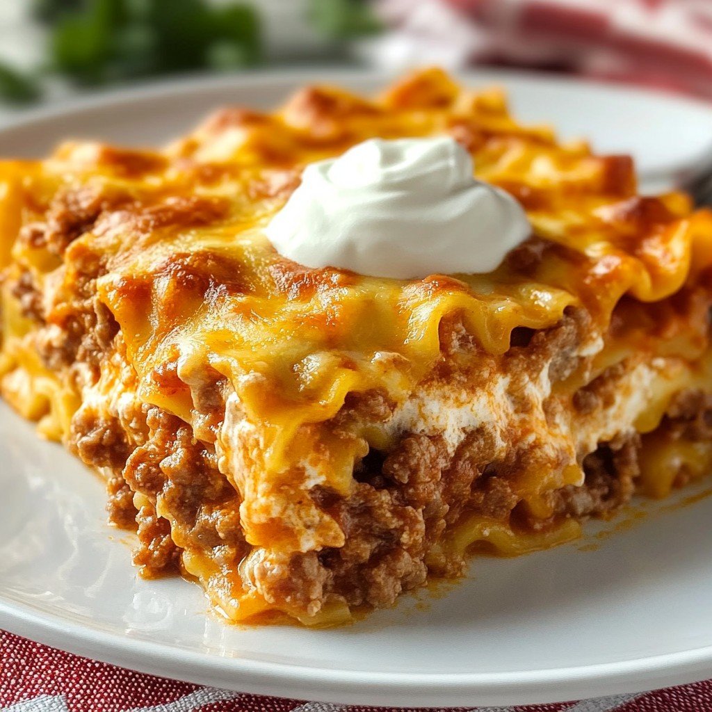 Creamy Ground Beef Casserole with Cream Cheese
